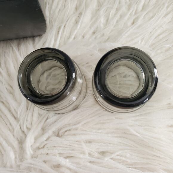 Smokey Gray Glass Whiskey Set of 2 - Picture 4 of 7